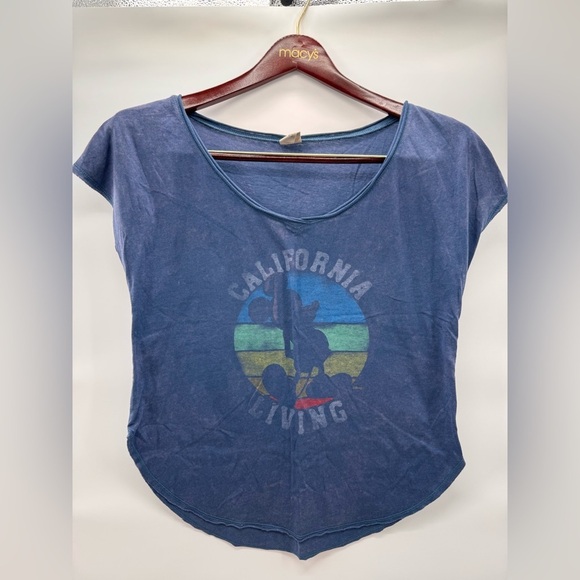 Tops - NWOT Hollister Cotton Tee Blue Shirt Medium